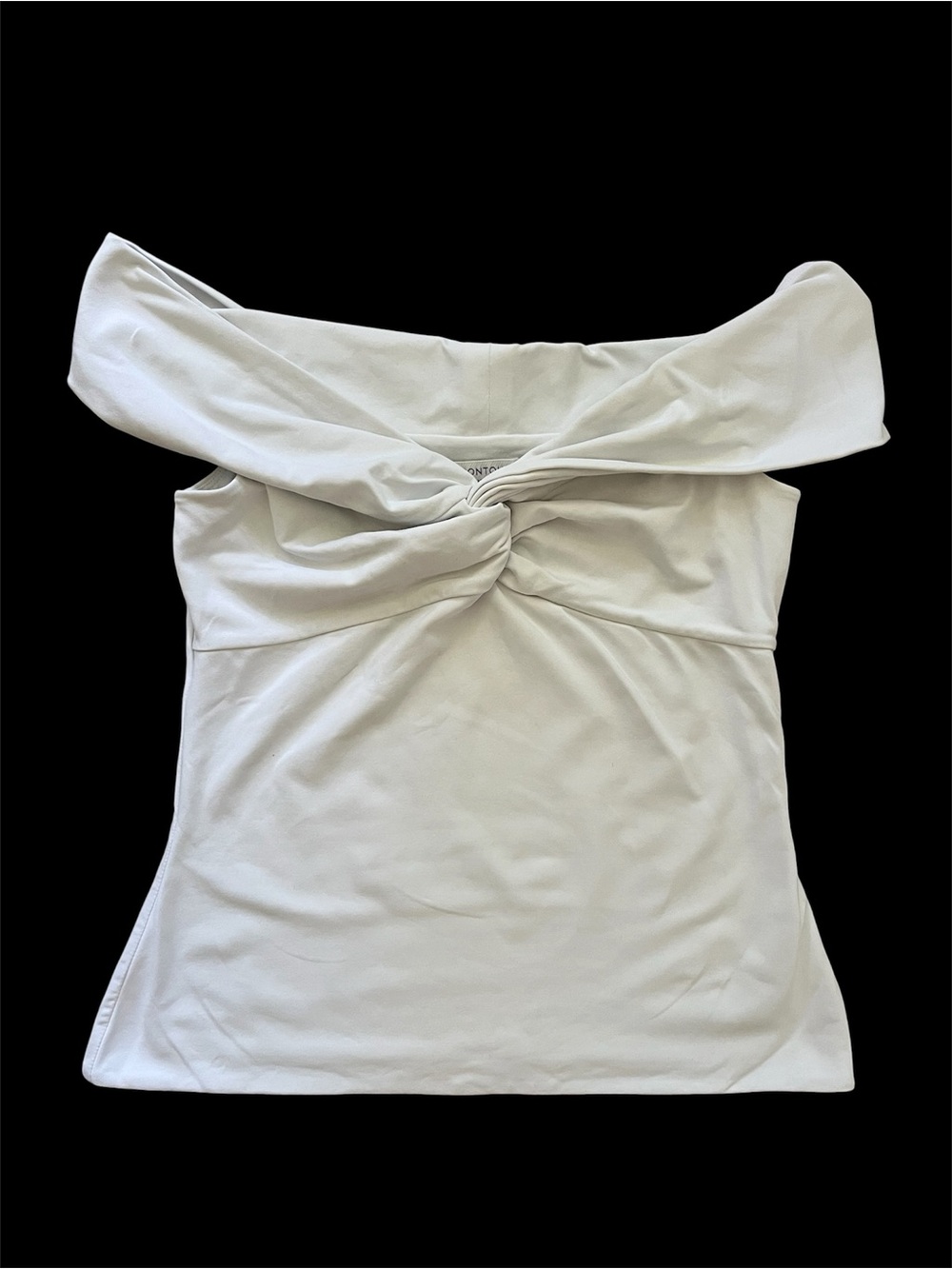 Aritzia Contour White Off Shoulder Twist Top - Picture 3 of 8